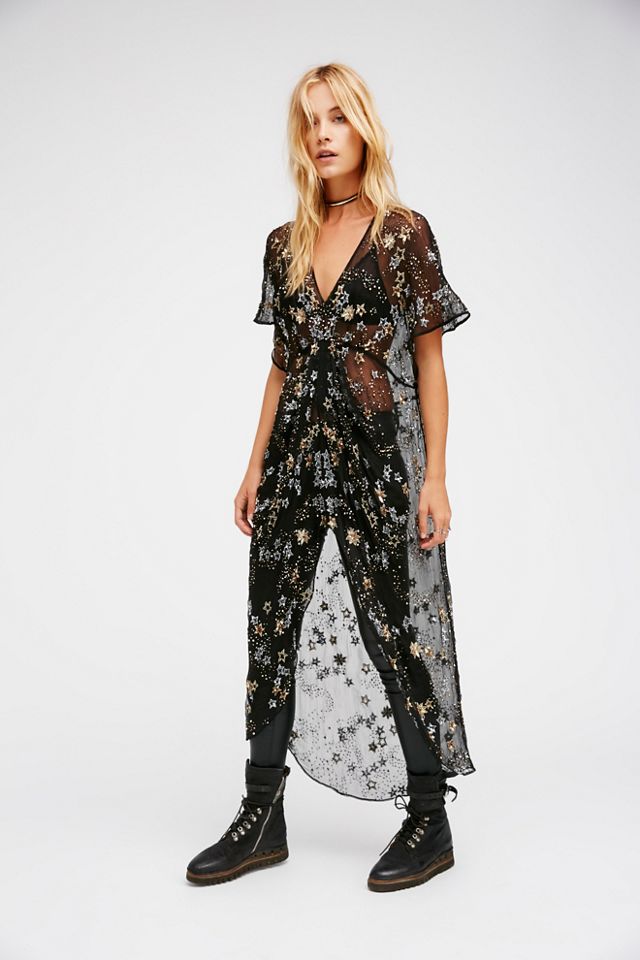 fitted lace wedding dress Starry Night Maxi Dress: Shine Bright in Bohemian Style main image 1