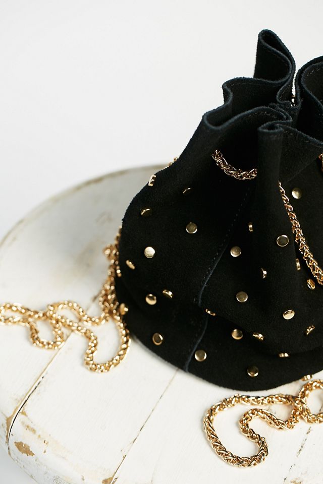 Studded Suede Party Pouch #1