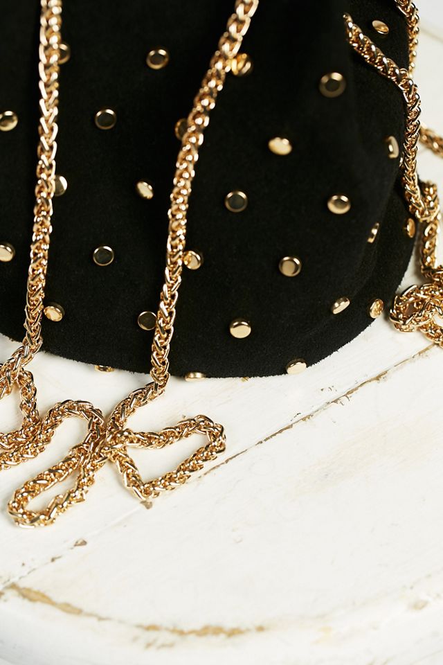 Studded Suede Party Pouch #3