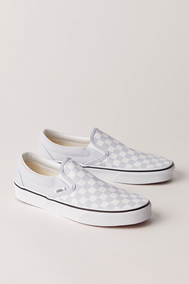 Gray and white checkered vans best sale