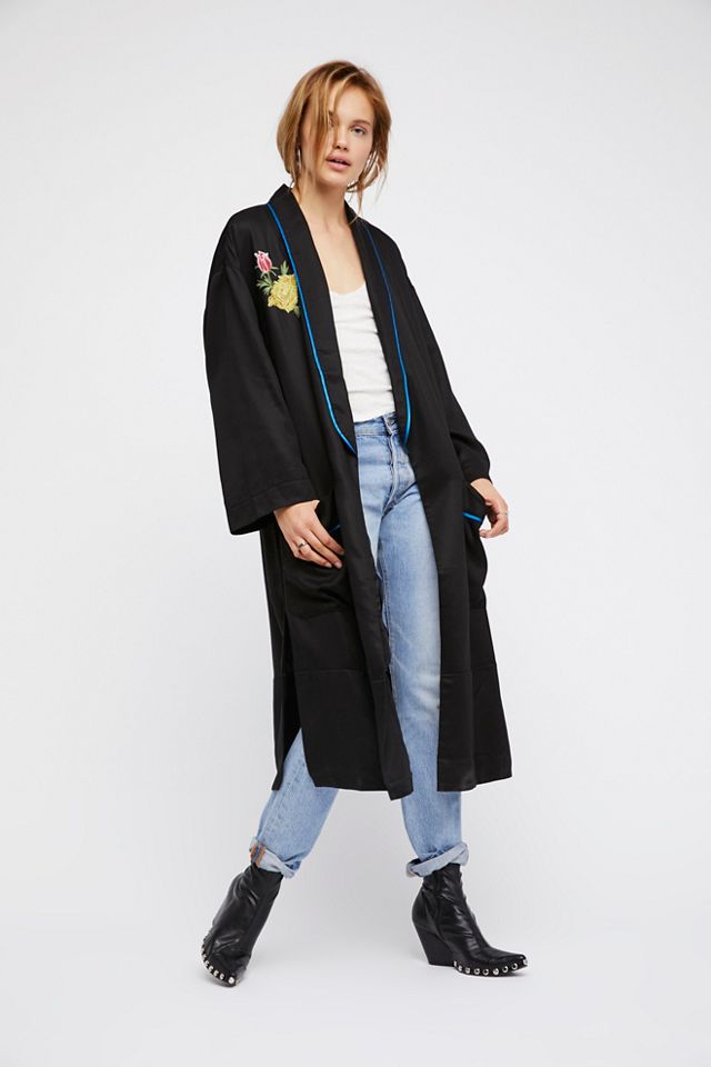 Embroidered Slouchy Duster #1