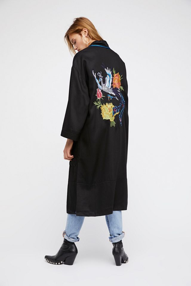 Embroidered Slouchy Duster #3