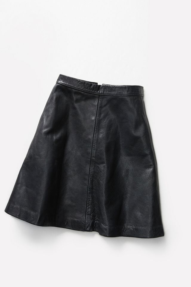 Vintage 1980s Leather Skirt #1
