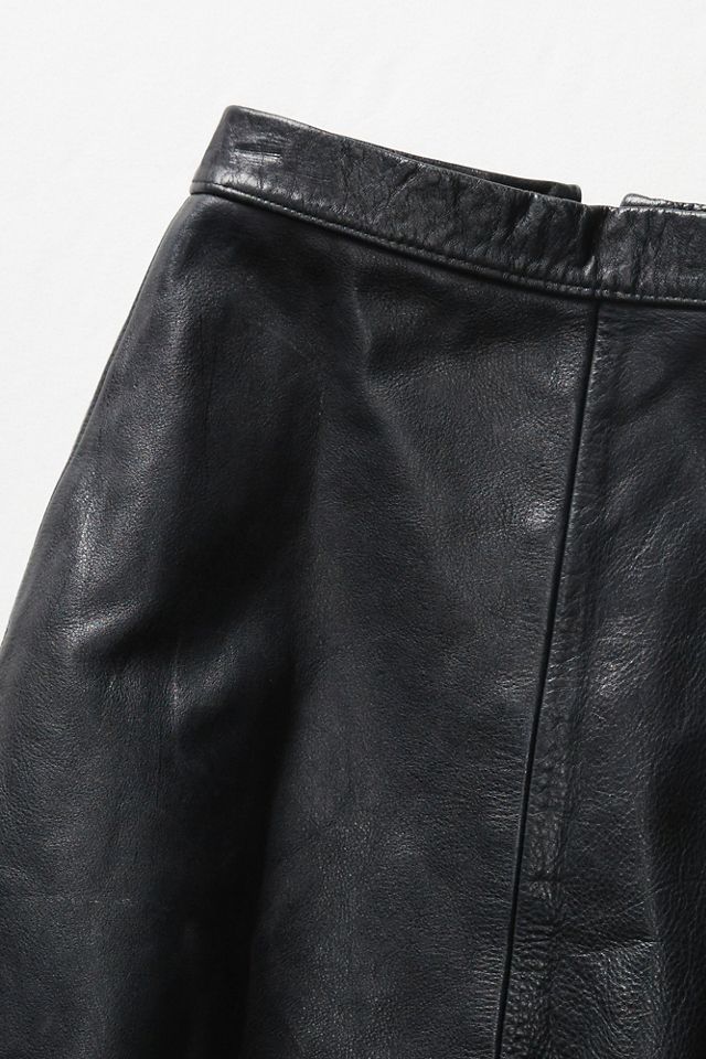 Vintage 1980s Leather Skirt #3