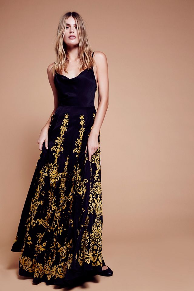 Cowl Embroidered Maxi Dress | Free People