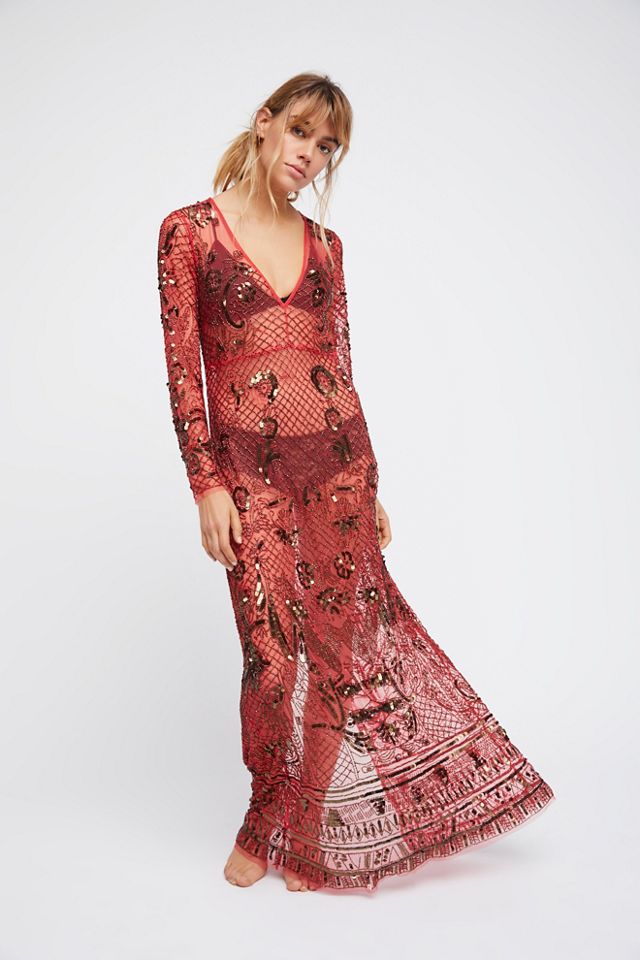 Art Deco Embellished Maxi Slip | Free People