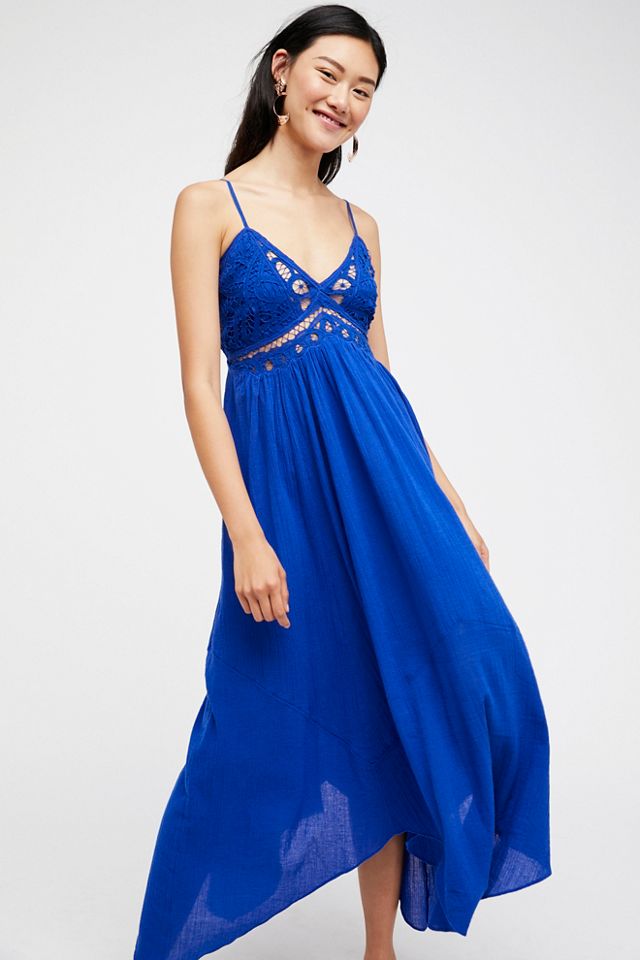 Free people hotsell blue maxi dress