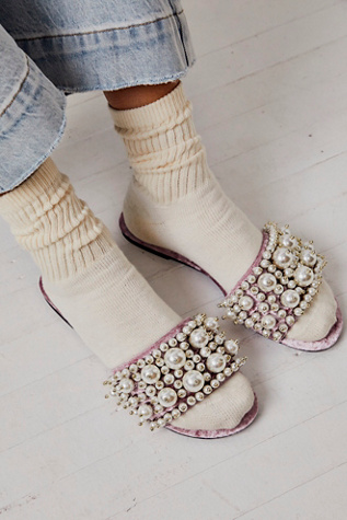 pixie pearl slide sandals