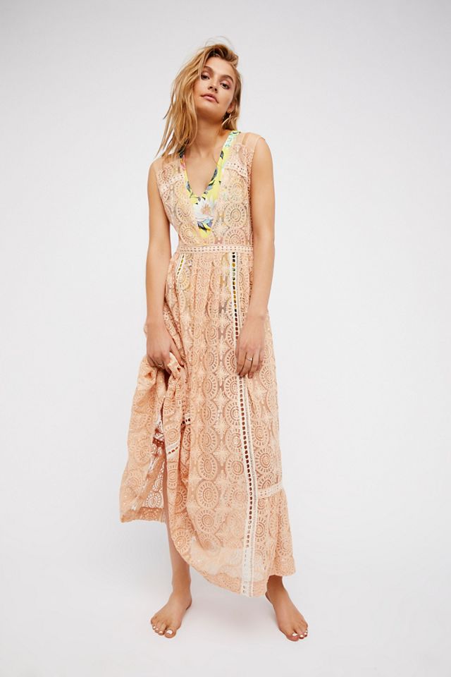 Free people clearance peaches midi dress