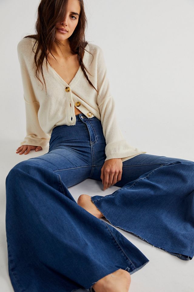 We The Free by Free People Just Float On high waist flare jean