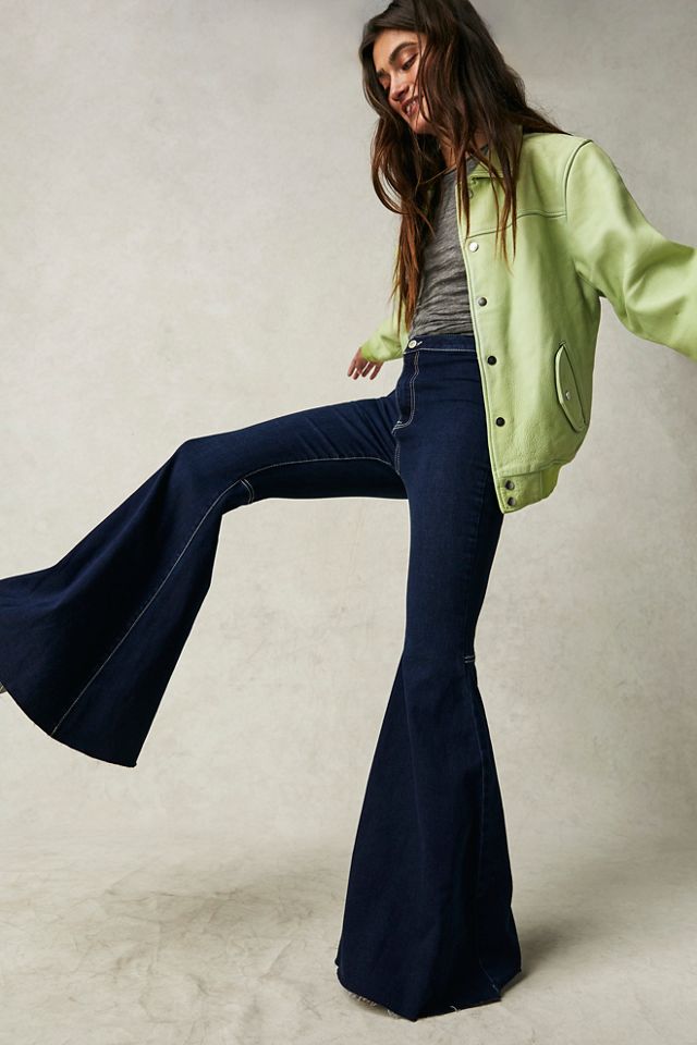 Free People | Just Float On Flares | Navy Stripe