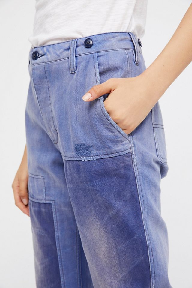 Slouchy Patched Boyfriend Jeans #3