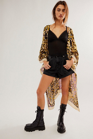 Magic Dance Border Print Kimono at Free People in Desert Combo