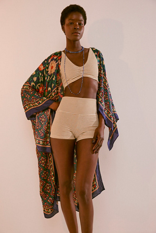 Magic Dance Border Print Kimono at Free People in Indigo