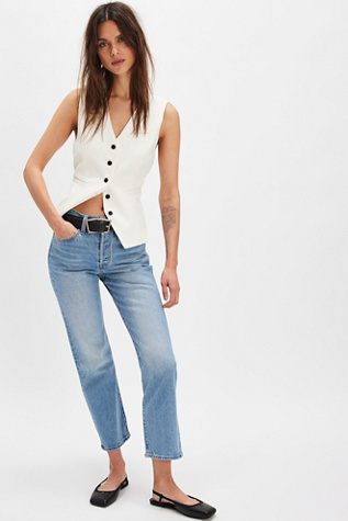 Levi's Wedgie Straight Jeans at Free People in Light Wash, Size: 27