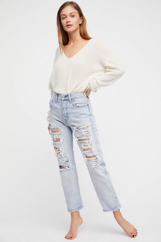 Levi's Wedgie Straight Destroyed Jeans