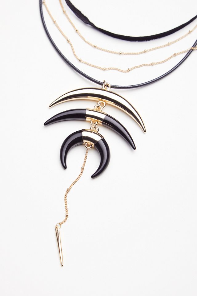 Wren Triple Horn Necklace #4