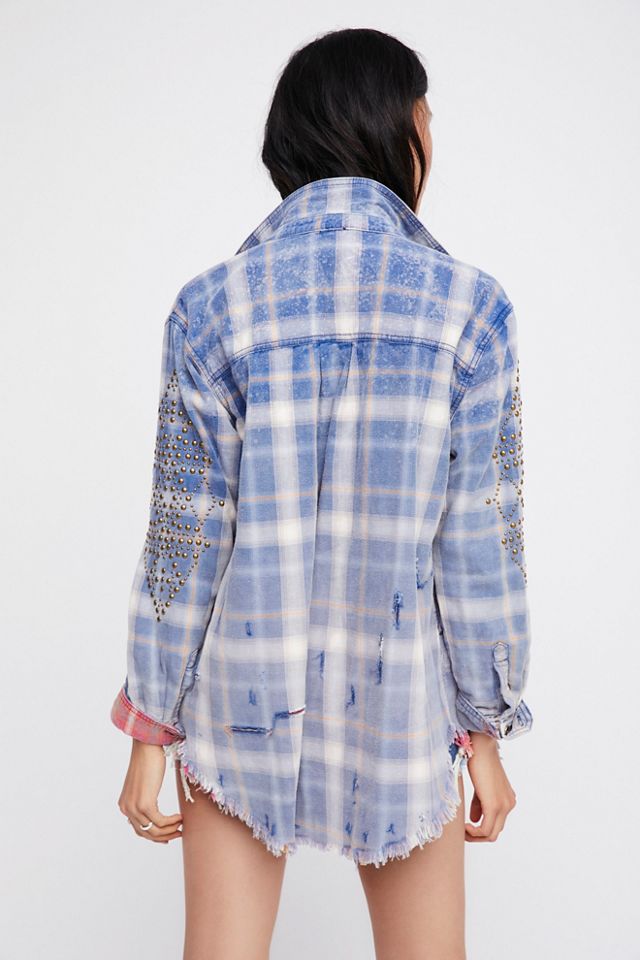 Free people flannel on sale jacket