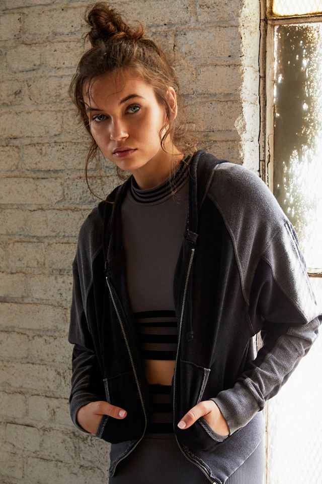 Free people zip up hoodie deals
