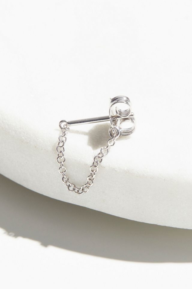 14k Chain Wrap Stud Earring