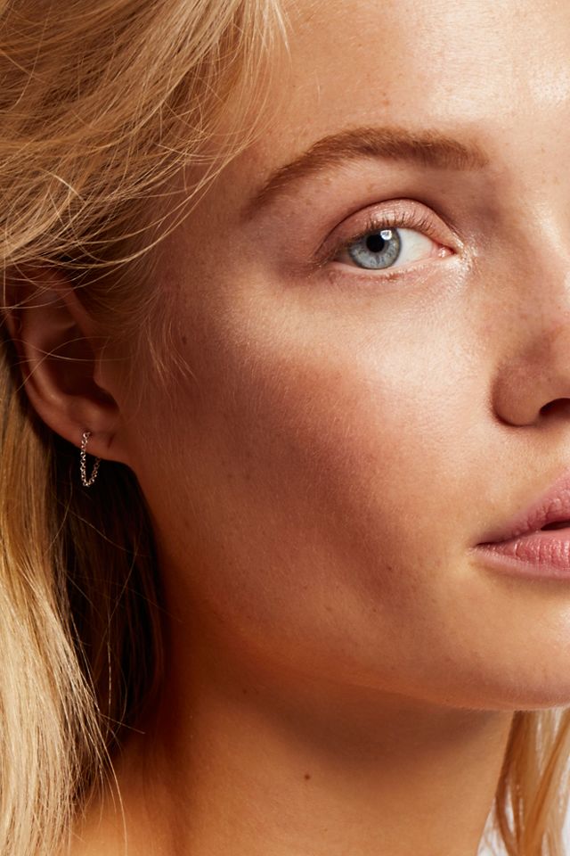 14k Chain Wrap Stud Earring #2