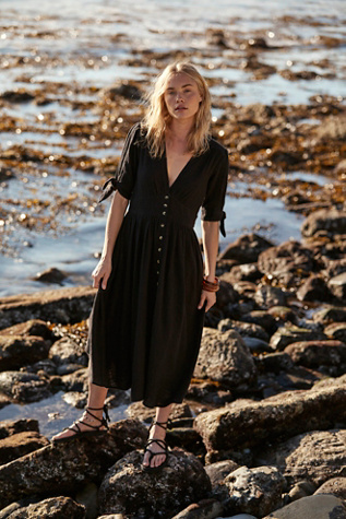 Love Of My Life Midi Dress by free-est at Free People in Black, Size: Large