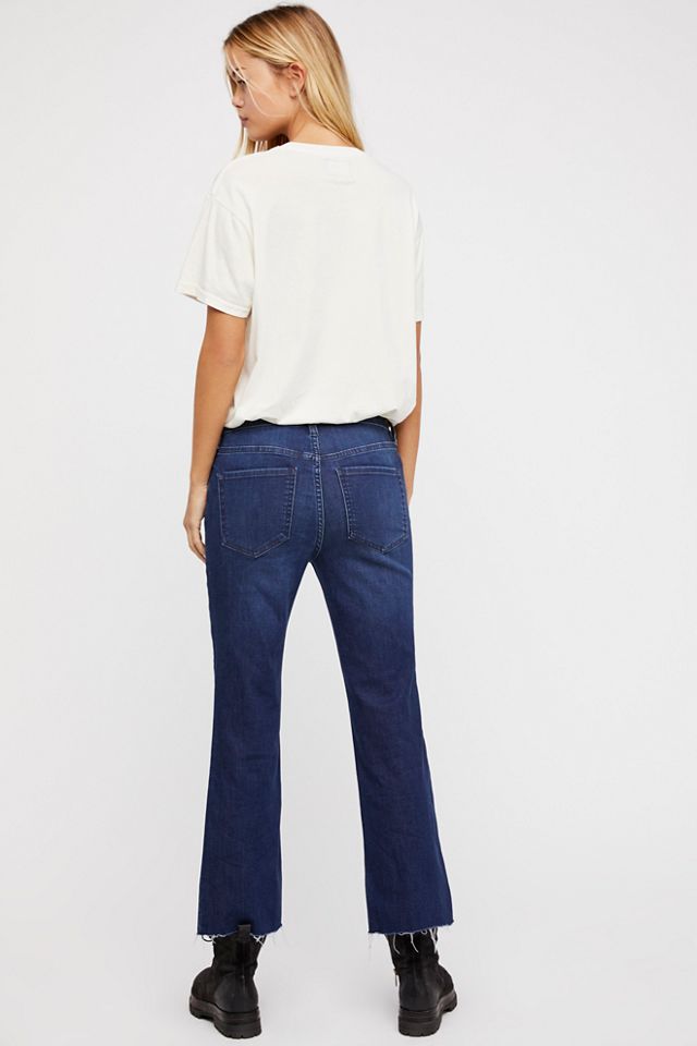 Crop Button Front Jeans #1