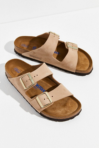 Birkenstock Arizona Soft Footbed Sandals at Free People in Tan, Size: EU 36