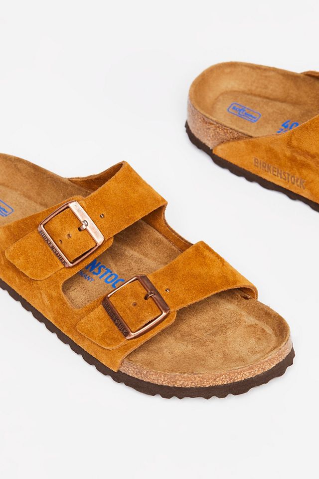 Birkenstock Arizona Soft Footbed Slide Sandal (Women) - Almond Suede – The  Heel Shoe Fitters