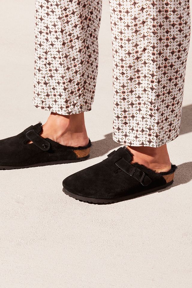 Black boston shearling birkenstock new arrivals