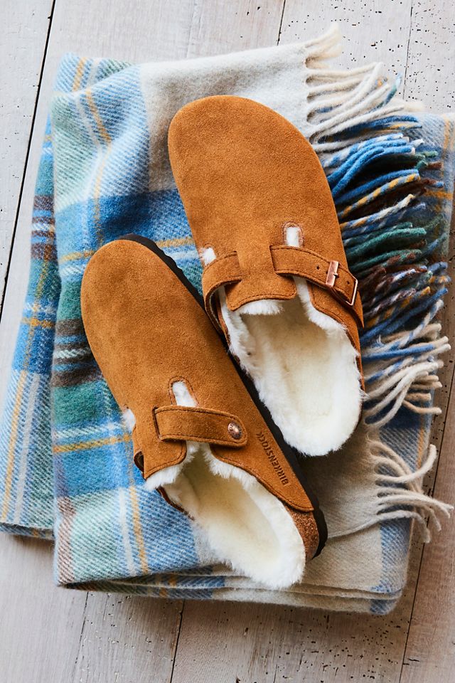 Birkenstock Boston Shearling Mink/Natural – Hollistercomfortshoes