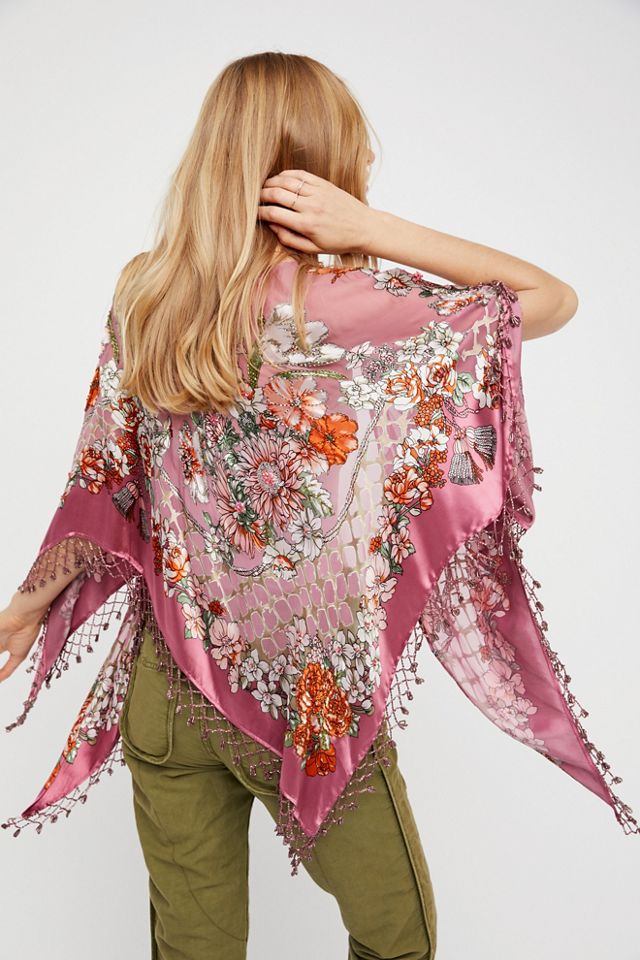 Burnout Silk Butterfly Kimono #1