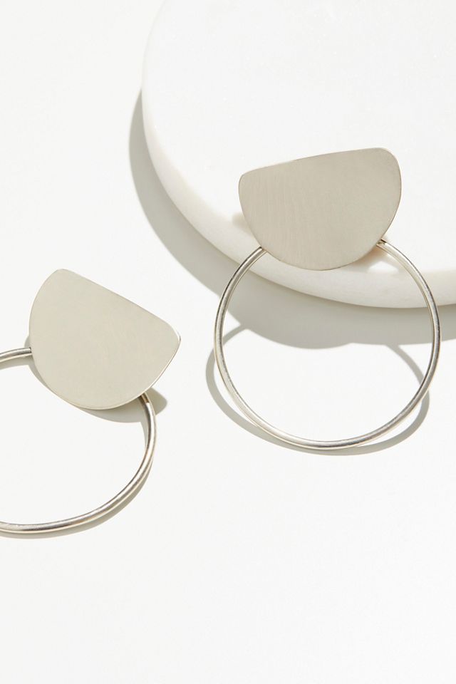 Brass Knocker Hoop Earrings