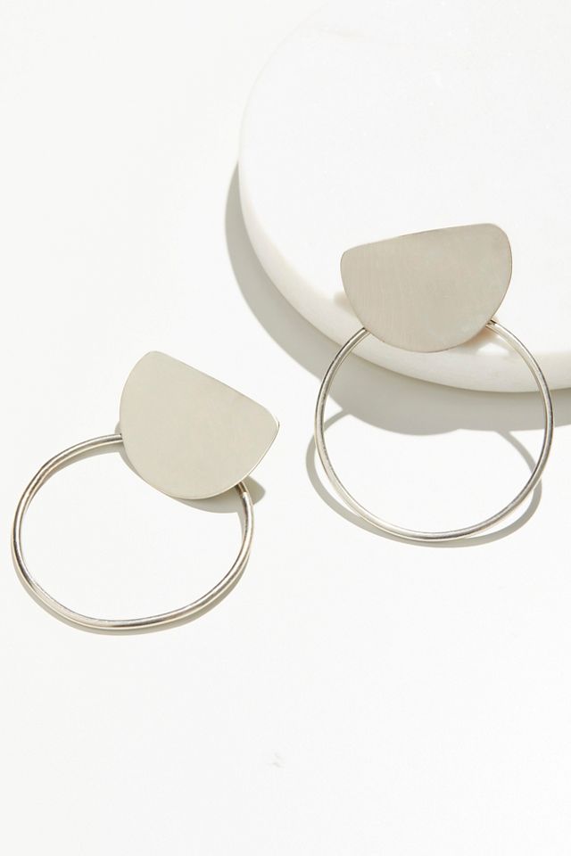 Brass Knocker Hoop Earrings #1
