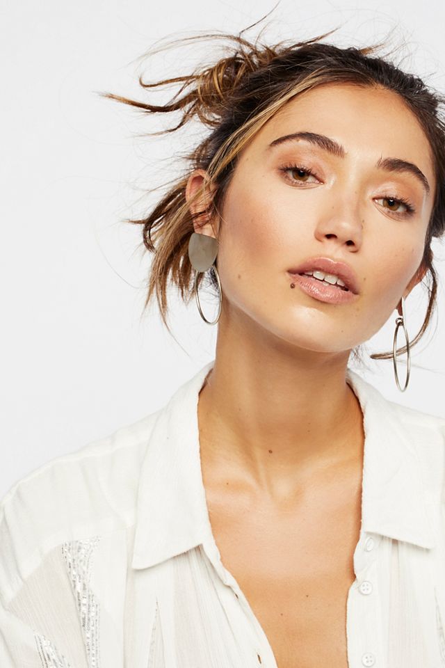 Brass Knocker Hoop Earrings #2