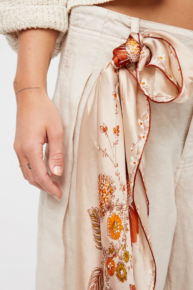 Vintage Floral Silk Scarves #1