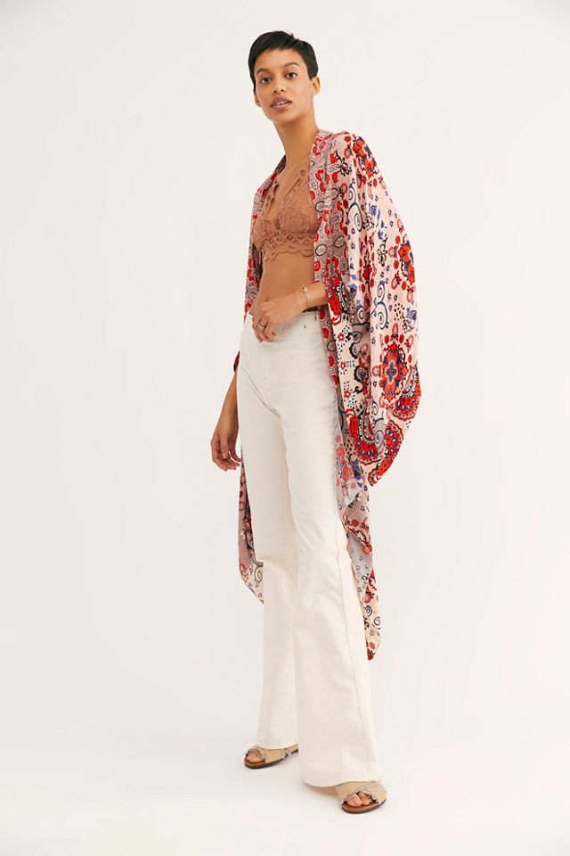 NWT Free People Little Wing Mix Print selling Kimono