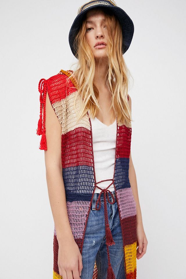 Rainbow Stripe Crochet Maxi #1
