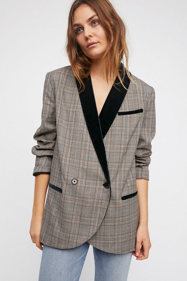 Velvet Trimmed Blazer | Free People UK