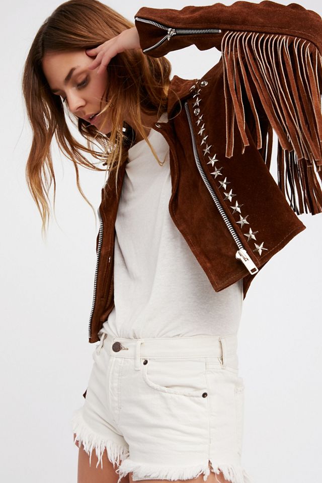 Free people 2024 fringe jacket