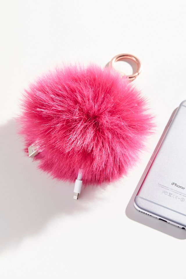 Pom Pom Charger Cord Keychain Free People