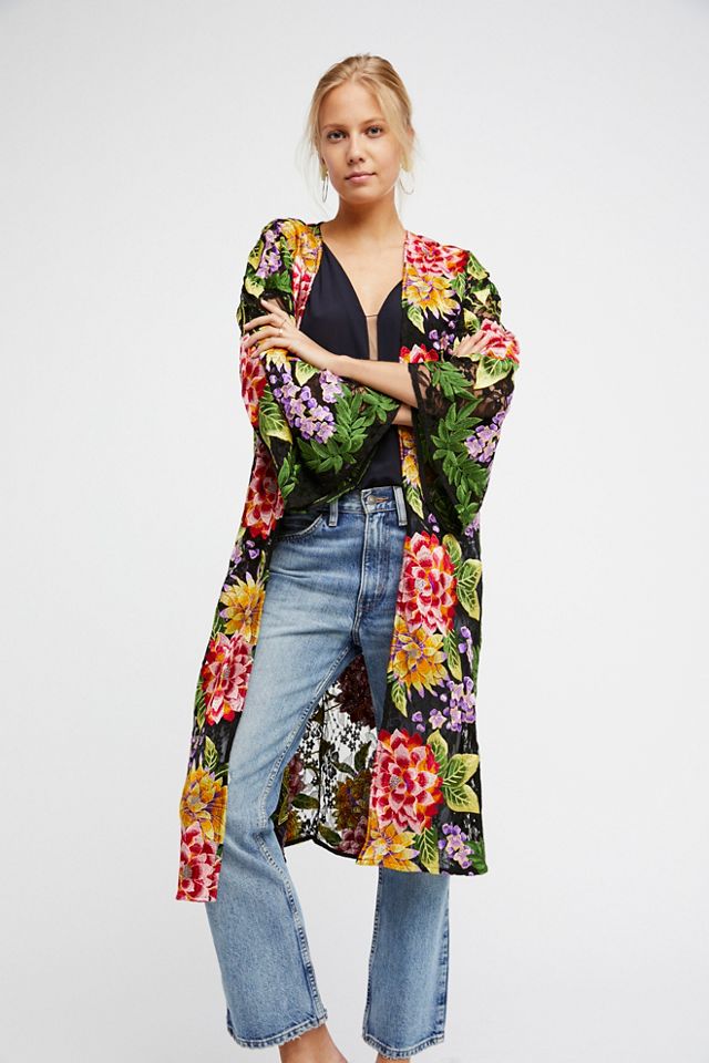 Embroidered Lace Kimono #1
