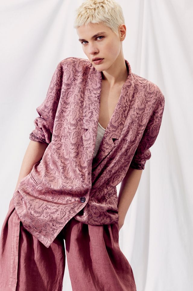 Silky Jacquard Blazer #5