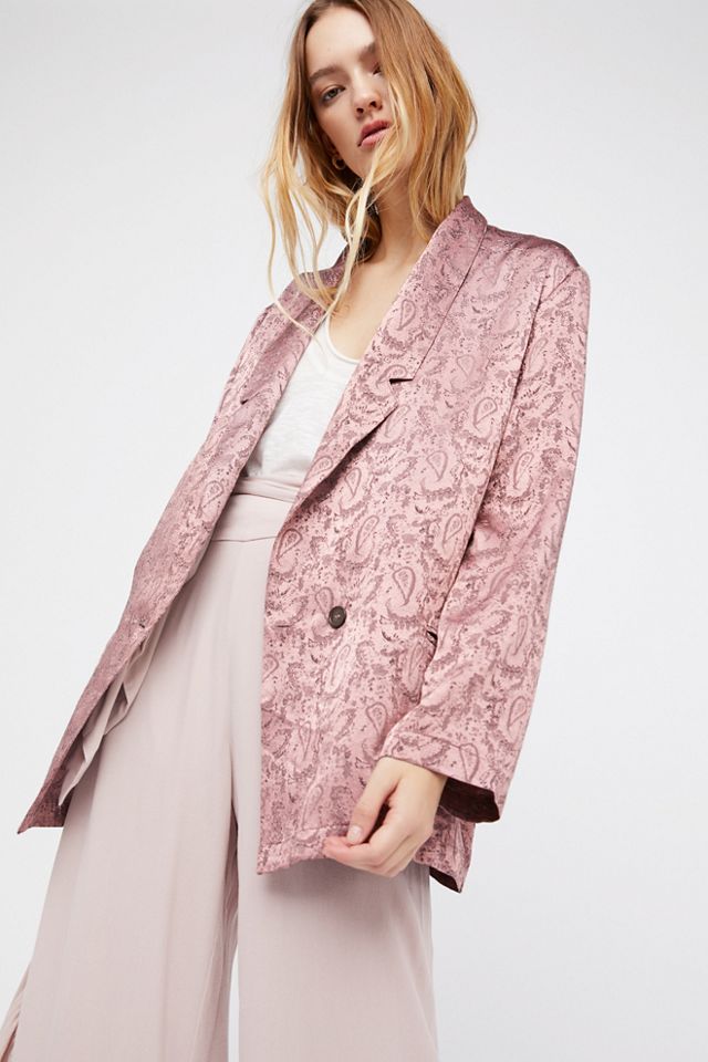Silky Jacquard Blazer #1