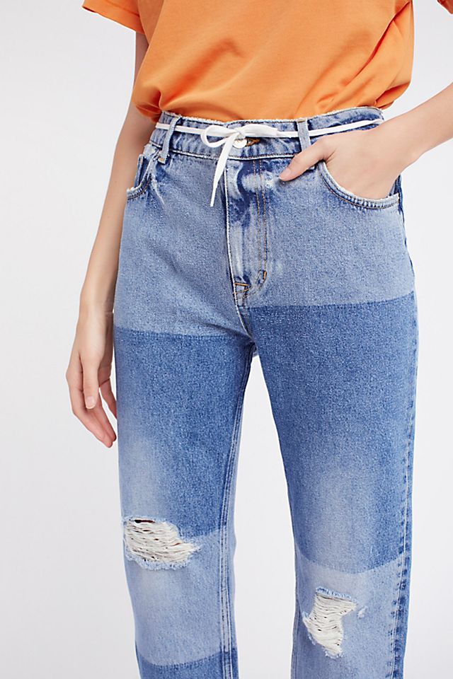 Ripped Patchwork Girlfriend Jeans | Free People