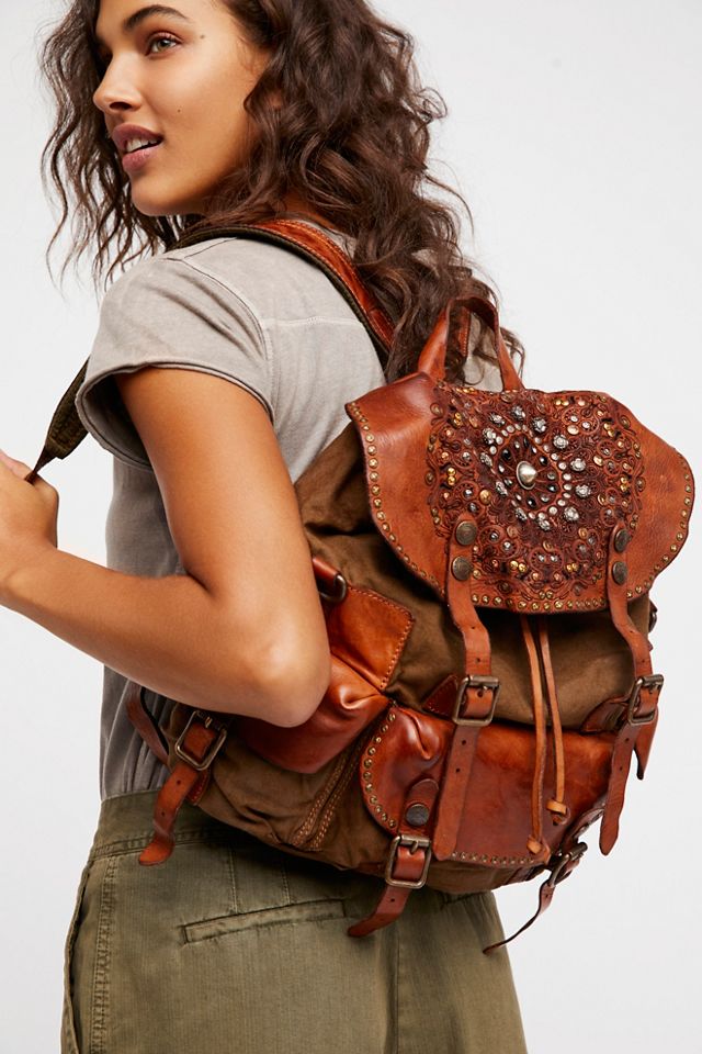 Free people best sale leather backpack