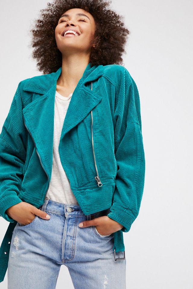 Free shops People Dolman Corduroy Moto Jacket