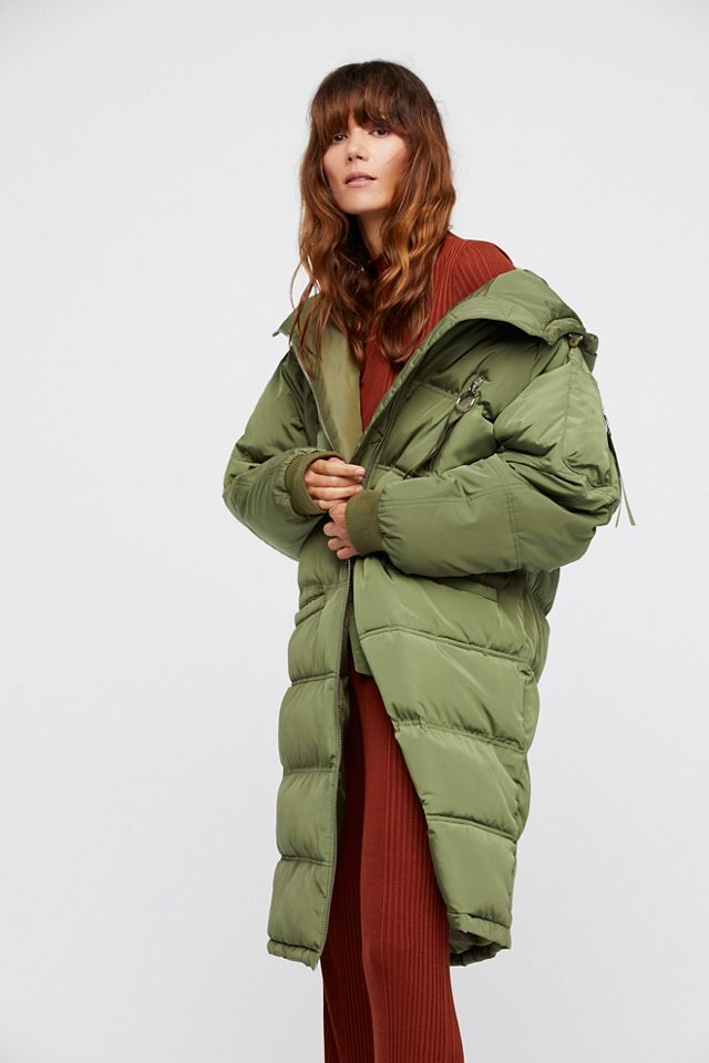 Long Raglan Puffer