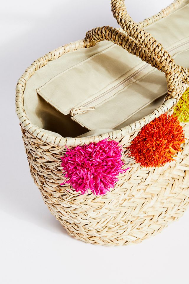 Poms All Around Basket Bag #4
