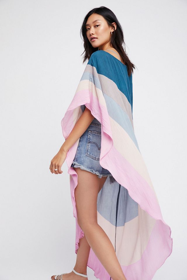 Neon Rainbow Asymmetrical Kaftan